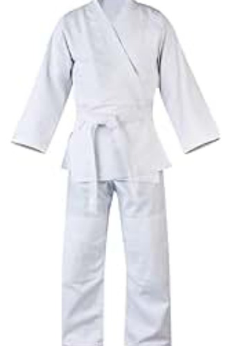 Traje Blanco Pesado De Karate C/ Cinturón Blanco 