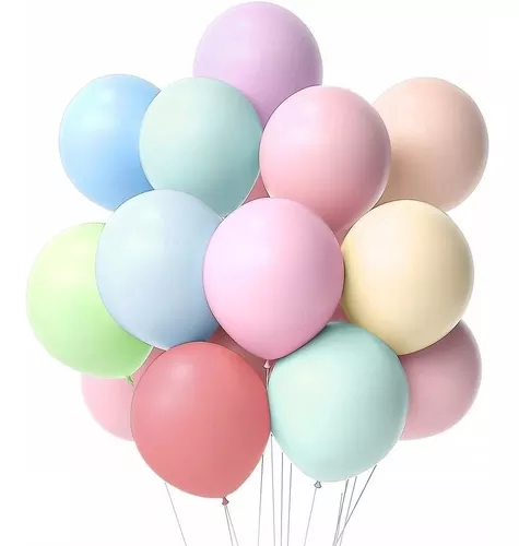 Tomandken Globos color pastel para fiesta, 100 unidades, de 10 pulgadas,  globos de látex, con colores de dulce y macarrón, para cumpleaños, bodas