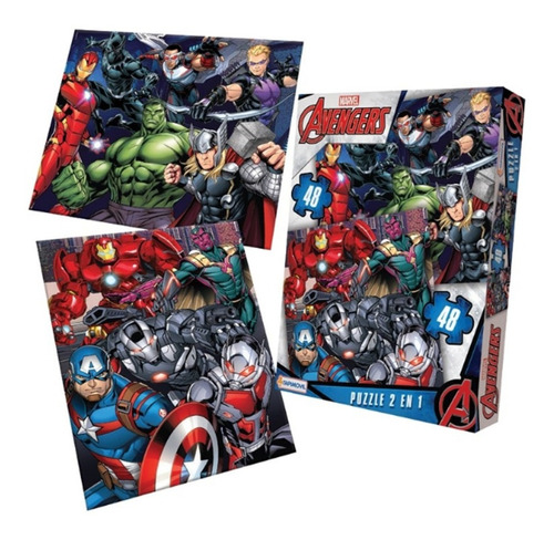 Marvel Avengers Pack 2 Puzzle Rompecabezas 48 Piezas