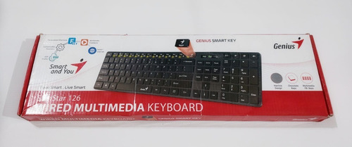 Teclado Genius Slimstar 126 Español Color Negro (openbox)