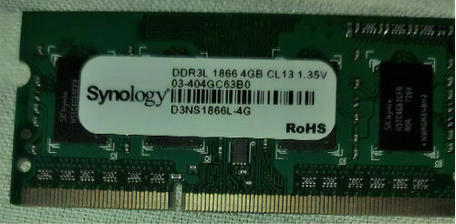 Memoria RAM 4GB 1 Synology D3NS1866L-4G