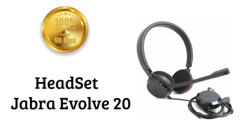 Headset Jabra Evolve 20 Usb Fone De Ouvido 