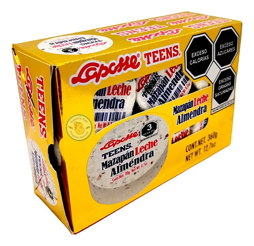 Laposse Teens Mazapan Leche Con Almendras 18 Pzas