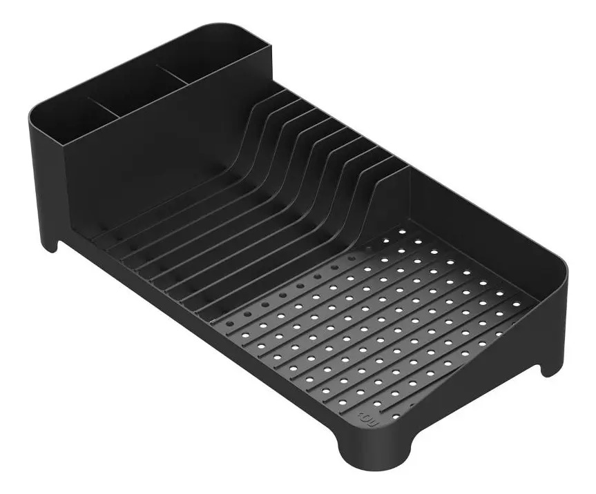 Ou Escorredor de louças pratos copos com porta talheres cozinha cor preto
