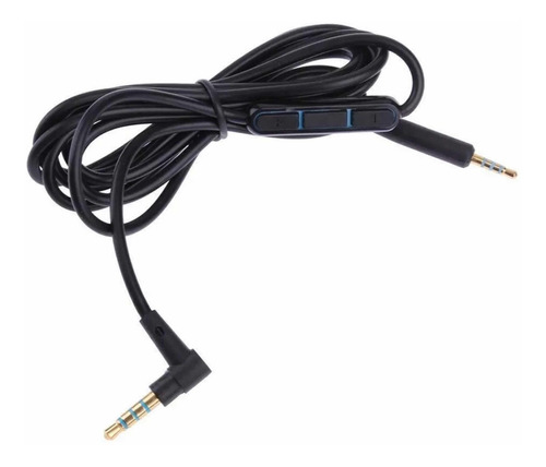Cable Auxiliar Para Qc25 Microfono Y Control De Volumen Color Negro