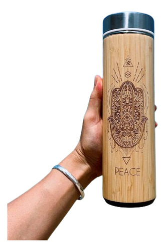Botellas Caramañolas En Bambú Personalizadas 