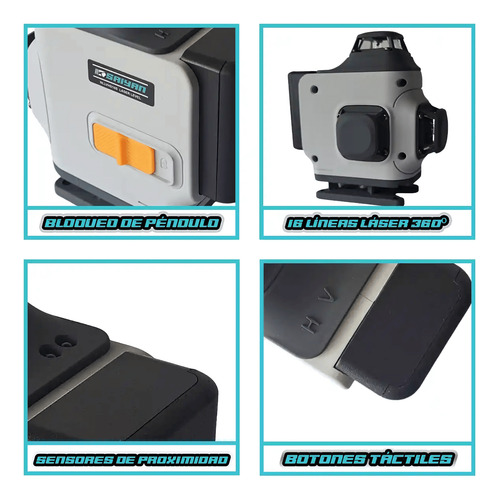 Nivel Láser 16 Líneas 4d Con Sensor De Proximidad Saiyan