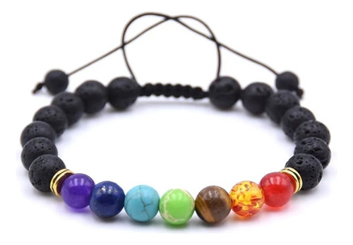 Pulsera 7 Chakras Piedra 8 Mm