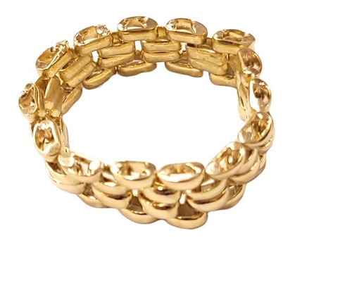 Imagen 3 de 6 de Anillo Panthere Oro 18kts 4,0grs N°16 0,6cm Ancho Brumat
