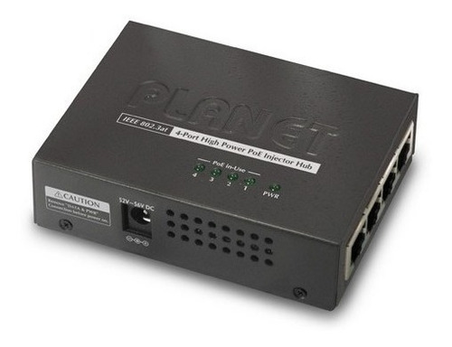 Imagen 1 de 2 de Planet Hpoe-460 Inyector Poe Hub