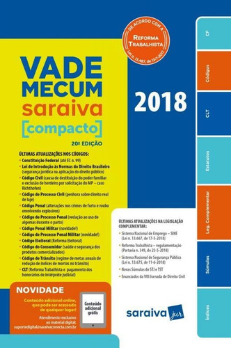 Vade Mecum Compacto 2018 - Saraiva - 20 Ed