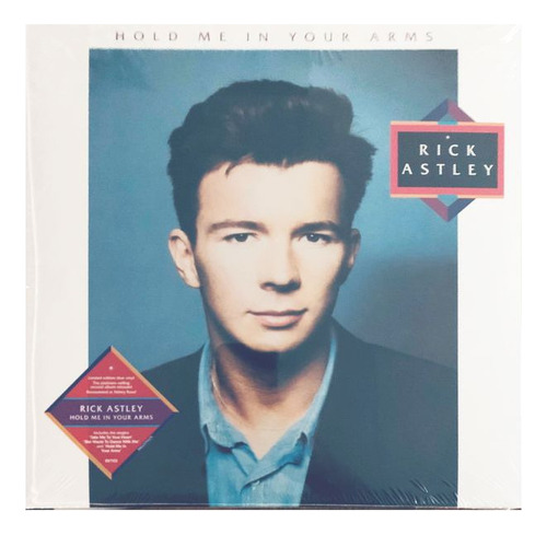 Rick Astley Hold Me In Your Arms Limited Blue Vinilo Nuevo
