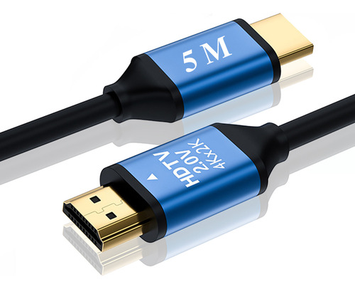 Cabo HDMI macho Vanjoe de 5 metros de áudio 4K para TV Pc Conector HDMI Full Hd Cabo HDMI Cabo HDMI de 5 metros Cabo de alto-falante Cabo de plugue Cabo auxiliar de Displayport de áudio