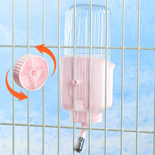 Bebedero Automático Para Conejos, Botella De 500ml Rosa