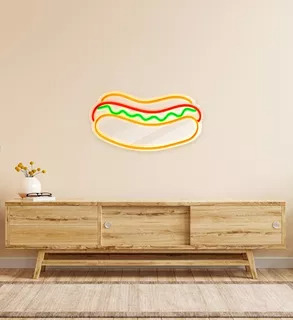 Letrero Led Neon En Acrilico De 3 Mm 40*50cm Hotdog