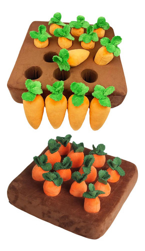 2 Set Creativo Perro Zanahoria Peluche Gatos Vegetales