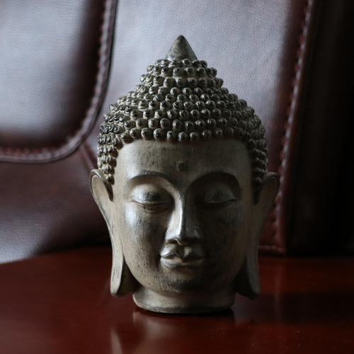 Estatua De Cabeza De Buda, Figurita Decorativa, Escultura De