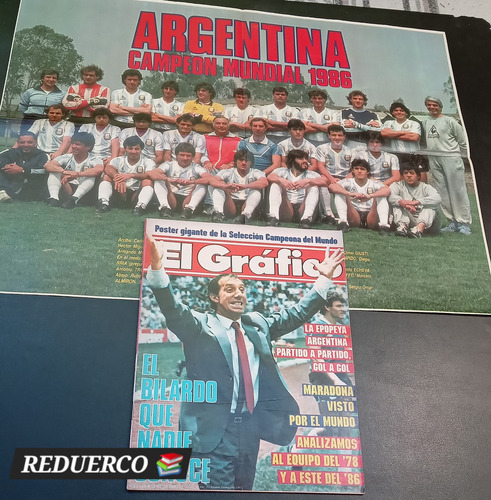 El Gráfico 3483 Póster Argentina Campeón Mundial 8/7 1986 E (Usado)