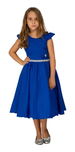 Vestido infantil azul royal 2025