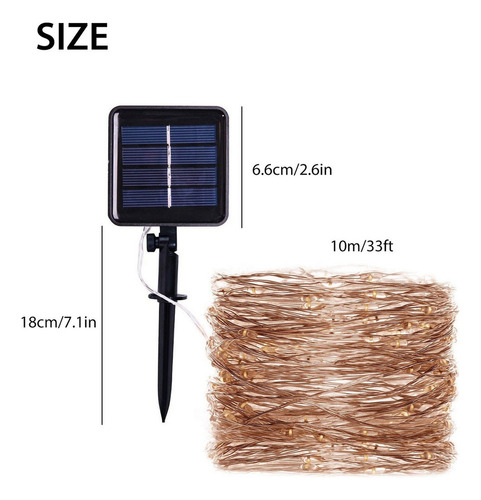 Paquete De 6 Luces De Navidad Led Con Energía Solar 6x20m 20