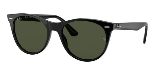 Anteojos de sol Ray-Ban Wayfarer II Classic Small con marco de acetato  color gloss black, lente green clásica, varilla gloss black de acetato -  RB2185 | Cuotas sin interés