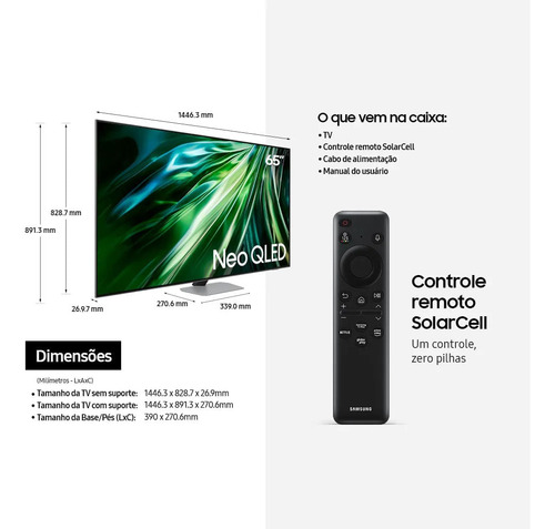 Samsung Ai Gaming Tv 65 Neo Qled 4k 65qn90d + Music Frame