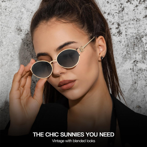 Dreamcalf Gafas De Sol Ovaladas Retro Para Mujer Gafas De De