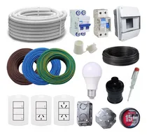 Comprar Kit Materiales Eléctrico Instalación Domiciliaria Cable 60m