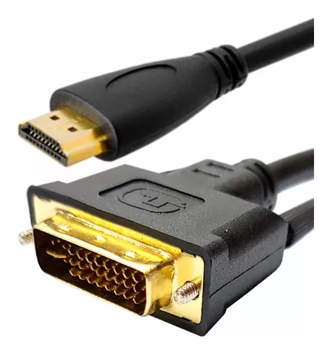 Cable Dvi D A Hdmi 1.5 Mts Oro Filtros P/tv Led Cpu Megasoft