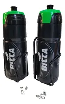 Comprar Kit x 2 Caramañolas Bitta riaci 750 ml. Verde + 2 Portacaramañolas aluminio Negro MTB Ruta Accesorios Bicicleta Bike Hidratación Ciclismo Botellas Deportivas