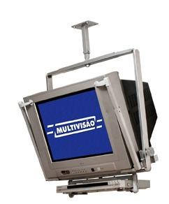 Suporte De Teto Para Tv Crt De 22 A 34 + Dvd Multivisão Tv33