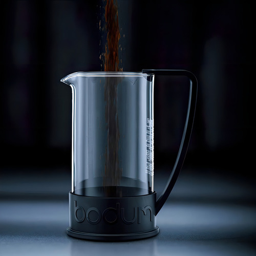 Cafetera portátil Bodum Brazil 10948 semi automática negra prensa francesa