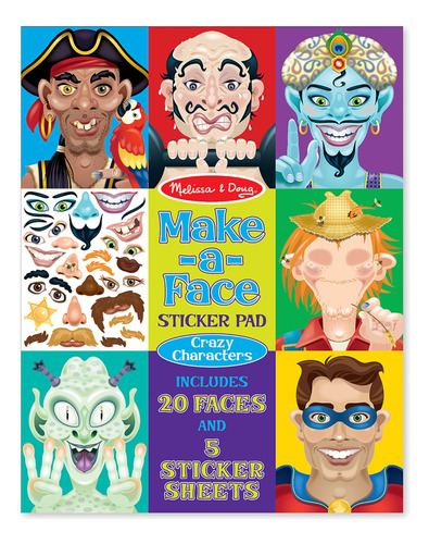 Bloc Autoadhesivo Makeaface De Melissa Doug Crazy Characters