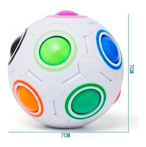 Imagem 5 de 7 de Quebra-cabeça Bola Arco Iris Mágico Anti Estresse Autista