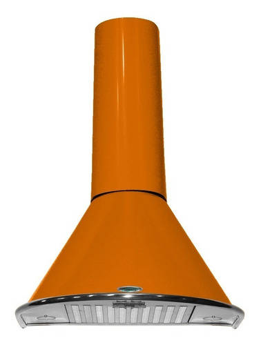 Campana Cocina Circular 60 Naranja  Motor Turbo L/led Potenc