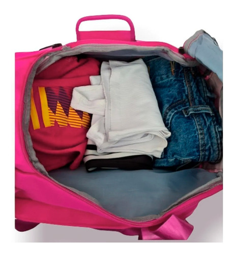 Mochila Mala T60 Academia Ou Viagem Impermeável Rosa Desenho Do Tecido Liso