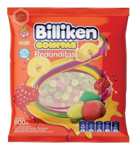 Gomitas Billiken Frutales Redonditas 800gr - La Golosineria