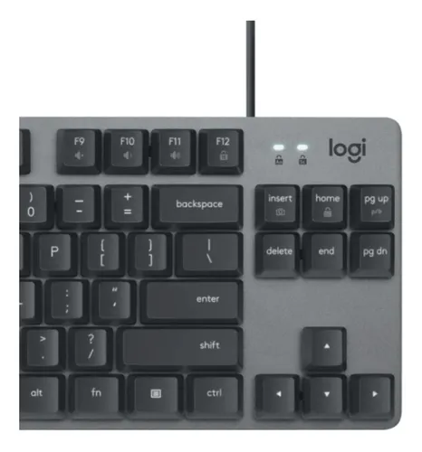 Teclado com Fio Ingl s K835 TKL Alum nio e Switches Red Linear