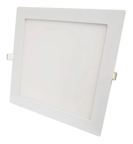 Panel Led Cuadrado 20w Color Blanco Para Embutir Luz Cálida