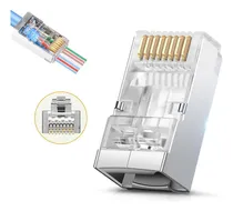 Comprar 50 Conectores Rj45 Cat6 Cat 6a Blindados Chapado En Oro