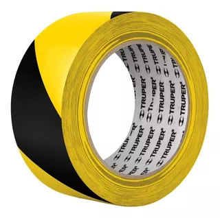 Cinta Señalizacion Amarillo/negro Truper 12597 Paquete 6 Pza Color Amarillo