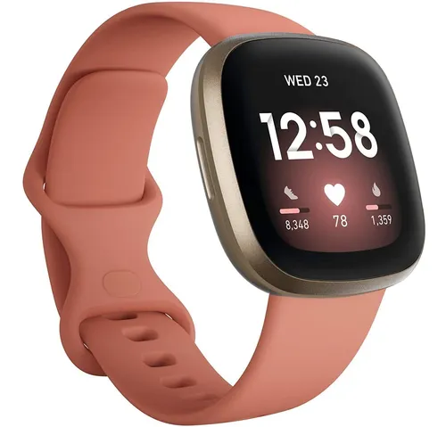 Reloj Fitbit Versa 3 Health Fitness Rosa Gold Env o gratis