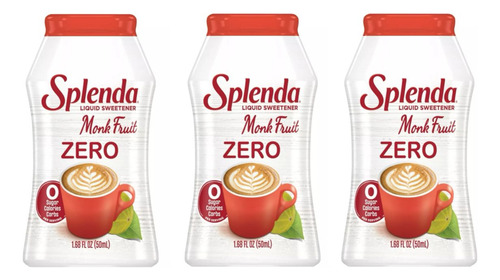 Splenda Monk Fruit Zero Liquid Sweetener 50 Ml 3 Pz