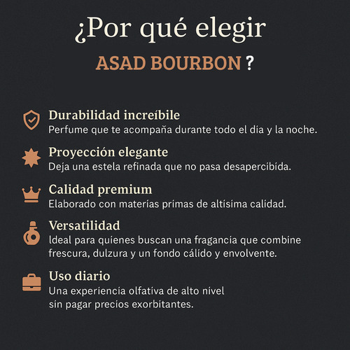 Perfumes Hombre Importados Lattafa Asad Bourbon Arabes 100ml