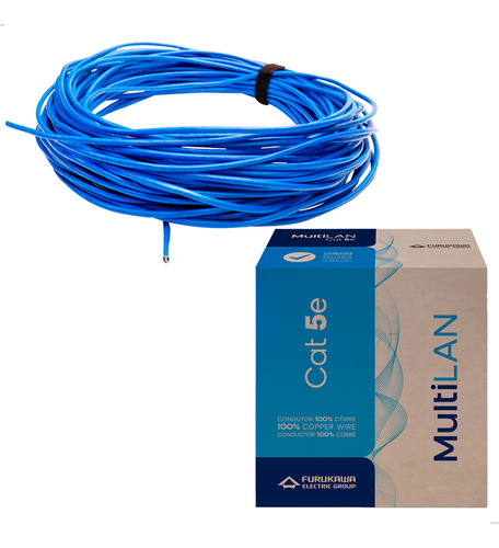 Cabo De Rede Furukawa Multilan Cat5e 40 Metros Azul