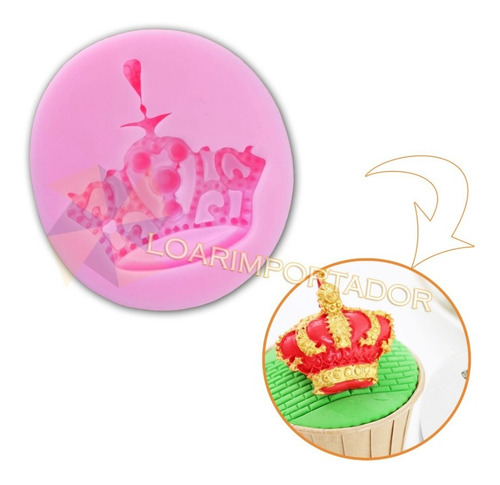 Imagen 1 de 5 de Molde De Silicona Corona Princesa Reina Porcelana Fondant