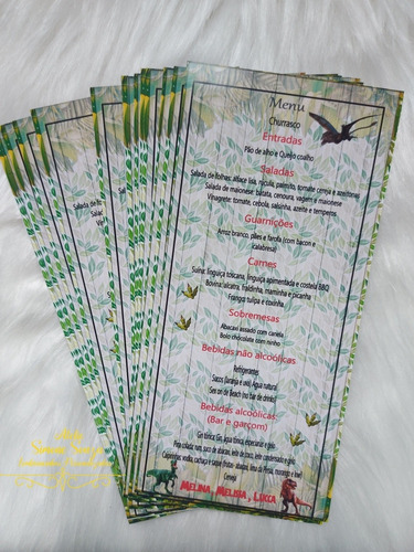 Kit 15 Menu Cardápio De Mesa Personalizado Casamento ,festas