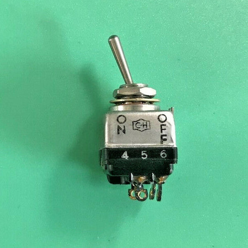 Mil Spec Ms24656-221 Toggle Switch 4 Solder Tabs 2 Pole, Eeo