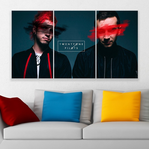 Cuadro Triptico Twenty One Pilots Blurryface Art Canvas