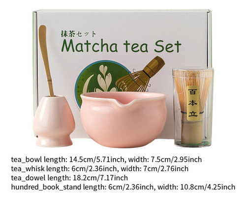 4x Matcha Set De Té Japonesa Moderna Elegante Hecha A Rosa